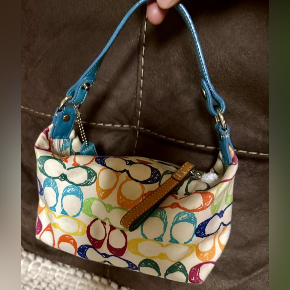 Coach multicolour bag Patterned Handbag with Blue Strap